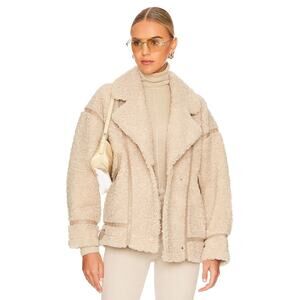New NWT Lamarque Badu Teddy Jacket in Beige